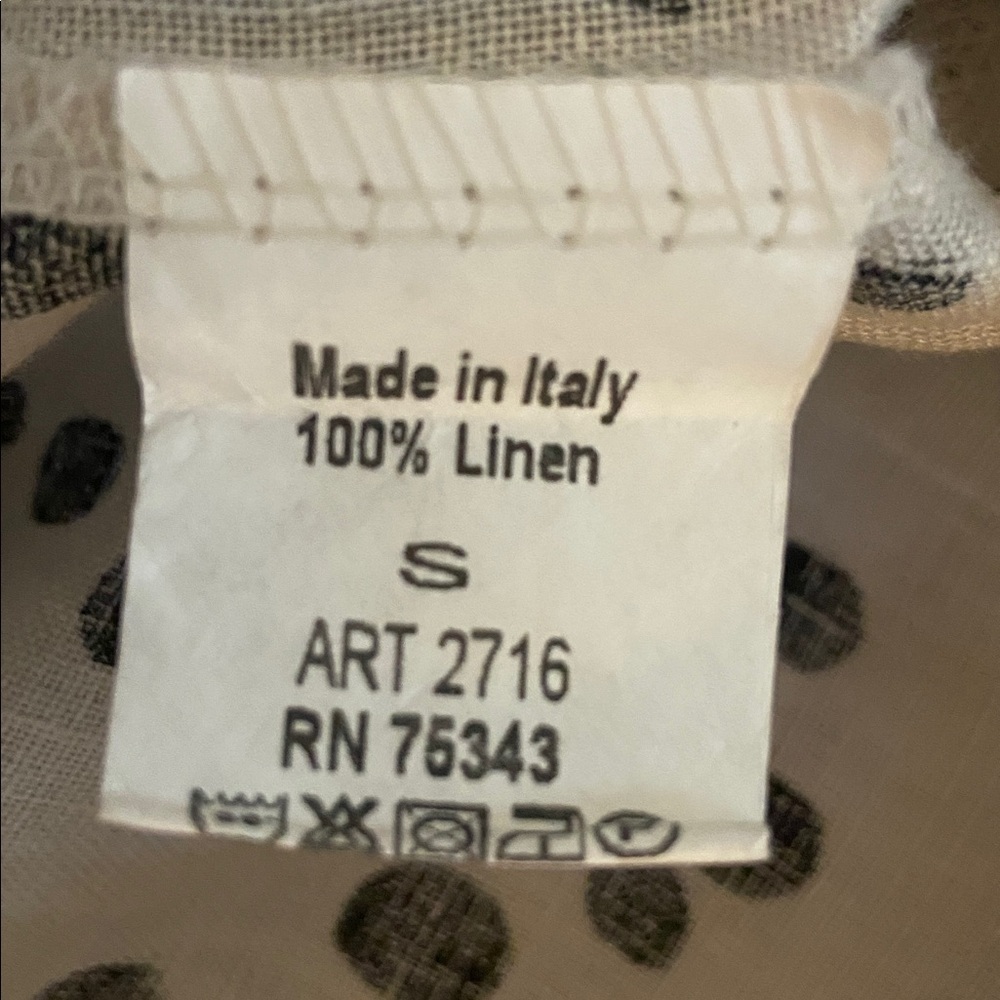 TERZO MILLENIO Made In Italy Linen Halter Babydoll Dress In Polka Dot Size Small - Picture 6 of 7